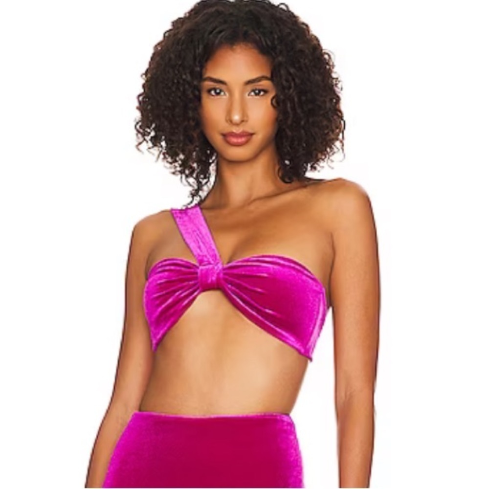 Nookie amara crop top fuchsia NWT